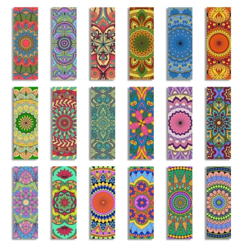 Handmade Mandala Bookmarks in Indian Colors