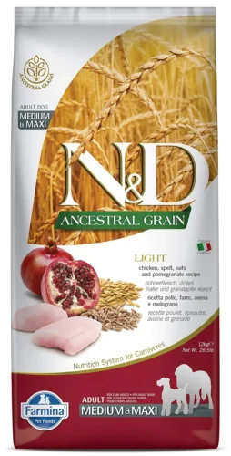 Farmina N&D Low Grain Chicken and Pomegranade Light Adult Food